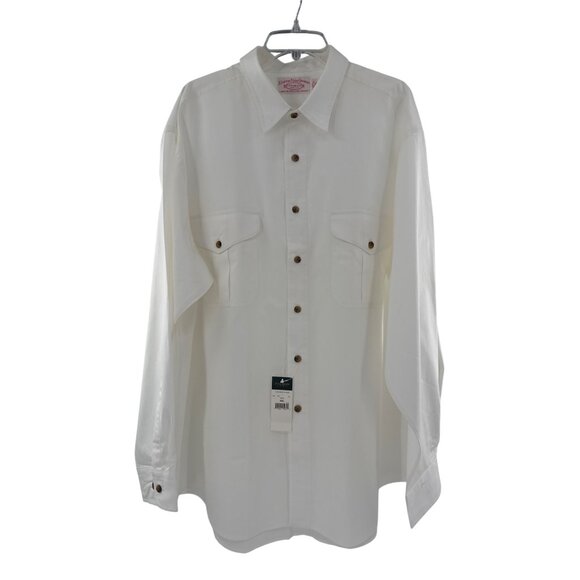 Filson XXL Feather Cloth White Long Sleeve Shirt - Picture 1 of 9